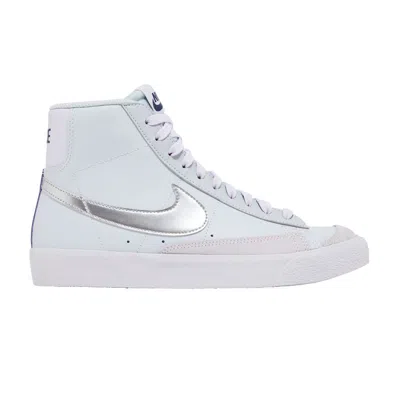 Pre-owned Nike Blazer Mid '77 Gs 'platinum Grape Metallic Silver' | White | Kid's Size 4