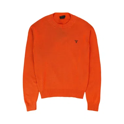 Pre-owned Prada Cashmere Sweater 'orange' | Men's Size 50