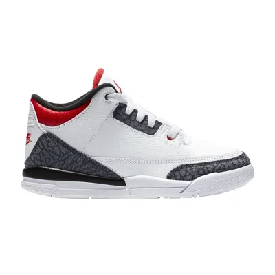 Pre-owned Air Jordan 3 Retro Denim Se Ps 'fire Red' | White | Kid's Size 13