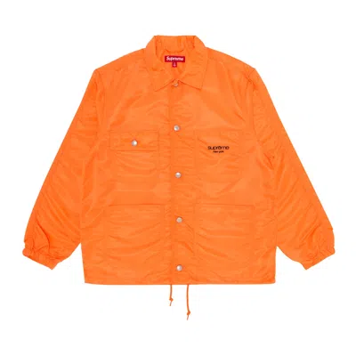 Pre-owned Supreme Nylon Chore Coat 'orange' | Men's Size S