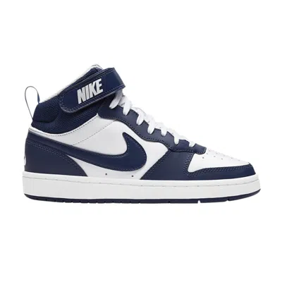 Pre-owned Nike Court Borough Mid 2 Gs 'white Signal Blue' | Kid's Size 4