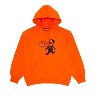 Pre-owned Supreme X Homerun Hooded Sweatshirt 'orange' | Men's Size M