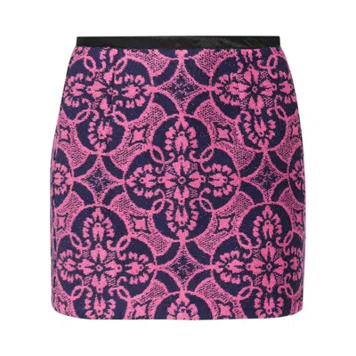 Pre-owned Marine Serre Oriental Towels Mini Skirt 'oriental Fuschia' | Pink | Women's Size 40