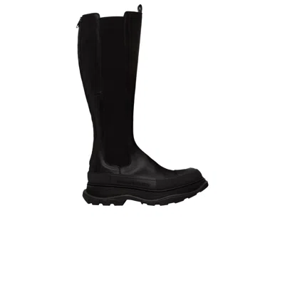 Pre-owned Alexander Mcqueen Wmns Tread Slick Knee High Boot 'black' | Women's Size 38