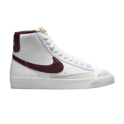 Pre-owned Nike Blazer Mid '77 Gs 'white Burgundy Crush' | Kid's Size 7