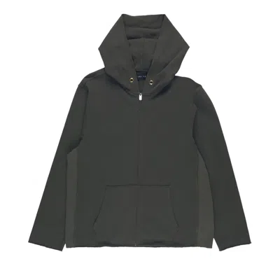 Pre-owned Les Tien Pique Raw Zip Hoodie 'washed Forest' | Green | Men's Size M
