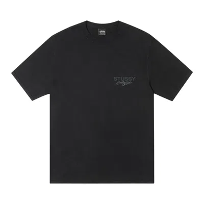 Pre-owned Stussy Surf Club Tee Pigment Dyed 'black' | Men's Size S