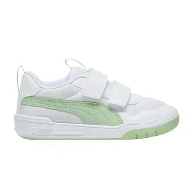 Pre-owned Puma Multiflex Mesh V Little Kid 'white Pure Green' | Kid's Size 3