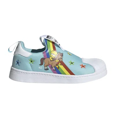 Pre-owned Adidas Originals Adidas The Simpsons X Superstar 360 J 'lisa And Her Pony' | Teal | Kid's Size 2.5