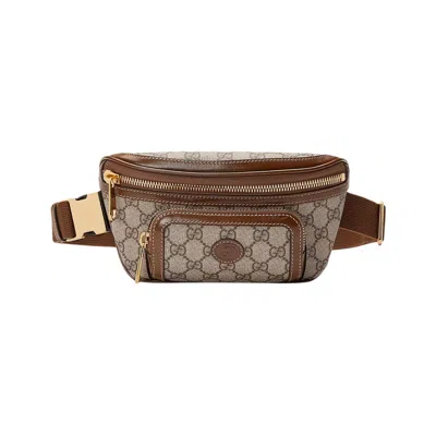 Pre-owned Gucci Interlocking Gg Patch Belt Bag 'gg Supreme' | Brown | Men's Size Onesize