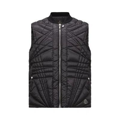 Pre-owned Moncler X Rick Owens Woven Megapenta Flight Vest 'black' | Men's Size 3