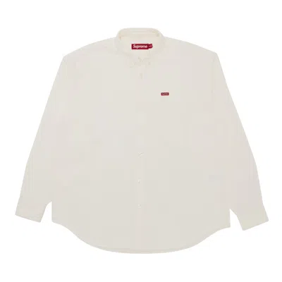 Pre-owned Supreme Small Box Denim Shirt 'white' | Men's Size L