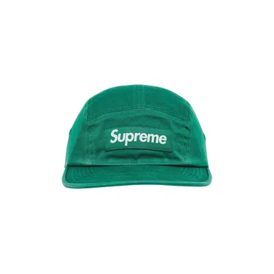 Pre-owned Supreme Washed Chino Twill Camp Cap 'green' | Men's Size Onesize