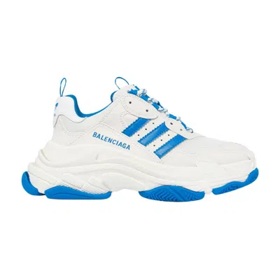 Pre-owned Balenciaga Adidas X  Wmns Triple S Sneaker 'white Blue' | Women's Size 42