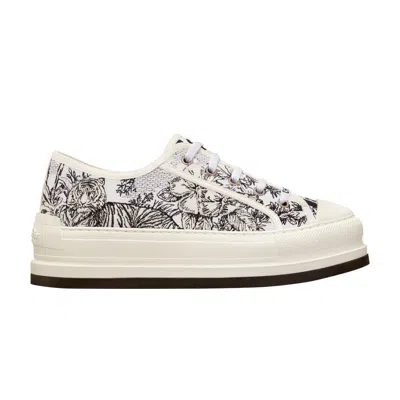 Pre-owned Dior Wmns Walk'n' Platform Sneaker 'embroidered Cotton - Toile De Jouy Voyage' | White | Wo