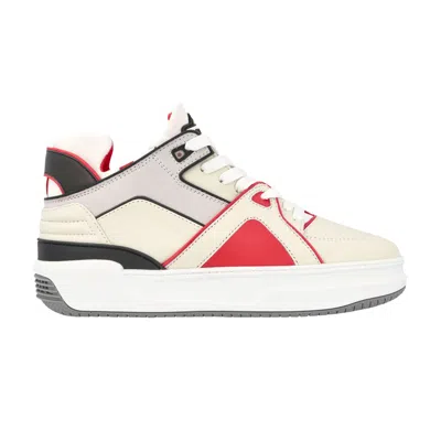 Pre-owned Just Don Tennis Courtside Mid 'beige Red Grey' | Cream | Men's Size 44