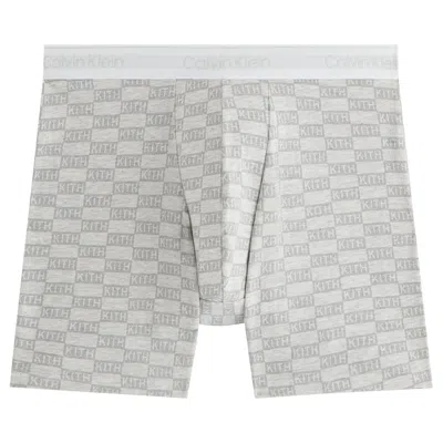 Pre-owned Kith For Calvin Klein Classic Boxer Brief 'light Heather Grey' | Men's Size S