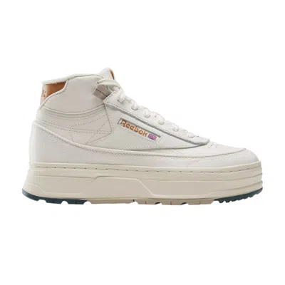 Pre-owned Reebok Wmns Club C Geo Mid 'chalk Court Brown' | Cream | Women's Size 9.5