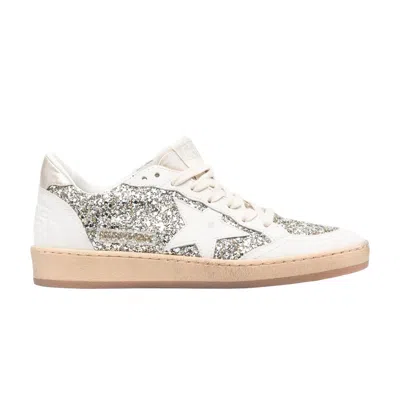 Pre-owned Golden Goose Wmns Ball Star Sneakers 'platinum White Glitter' | Women's Size 36