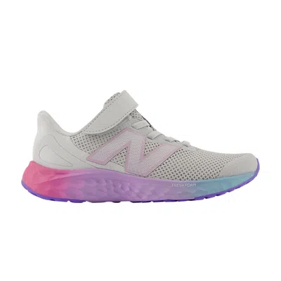 Pre-owned New Balance Fresh Foam Arishi V4 Bungee Lace Top Strap Little Kid 'grey Matter Lilac Glo' | Kid's Si