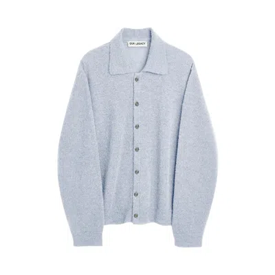 Pre-owned Our Legacy Evening Polo 'livid Blue' | Men's Size 50