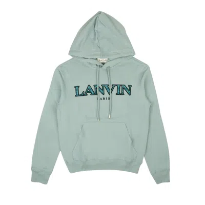 Pre-owned Lanvin Curb Hoodie 'bluish Grey' | Teal | Men's Size L In Blue