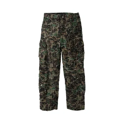 Pre-owned Who Decides War Micro Distressed Cargo Pant 'olive' | Green | Men's Size 32