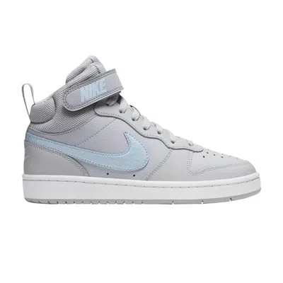 Pre-owned Nike Court Borough Mid 2 Ep Gs 'grey Celestine Blue' | Kid's Size 3.5