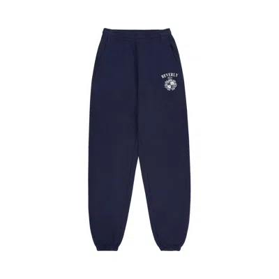 Pre-owned Sporty And Rich Sporty & Rich Bh Crest Soft Sweapant 'dark Navy' | Blue | Women's Size L
