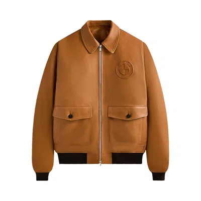 Pre-owned Kith X Bmw Leather Hawthorne Flight Jacket 'desert' | Tan | Men's Size S