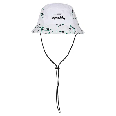 Pre-owned Malbon X Futura Tag Bucket Hat 'white' | Men's Size L/xl