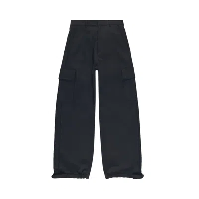 Pre-owned Off-white Embroidery Drill Cargo Pants 'black/black' | Men's Size 48