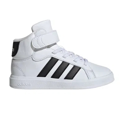 Pre-owned Adidas Originals Adidas Grand Court Mid K 'white Black' | Kid's Size 7