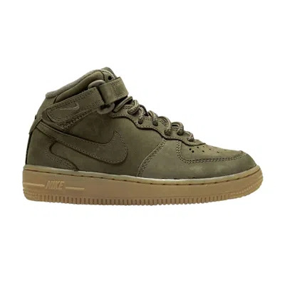 Pre-owned Nike Air Force 1 Mid Wb Ps 'medium Olive Gum' | Green | Kid's Size 1