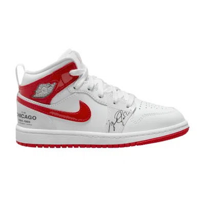 Pre-owned Air Jordan 1 Mid Ps 'rookie Season' | White | Kid's Size 3