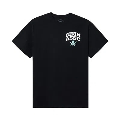 Pre-owned Anti Social Social Club X Neighborhood Reverse Blue Logo Tee 'black' | Men's Size L