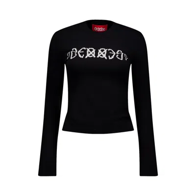Pre-owned 032c Sos Fitted Long-sleeve 'faded Black' | Women's Size S