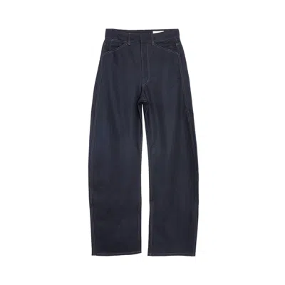 Pre-owned Lemaire High Waisted Curved Pants 'denim Indigo' | Blue | Women's Size 36
