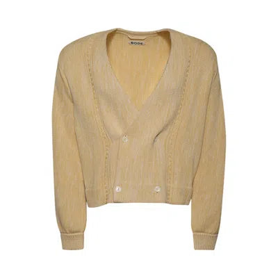 Pre-owned Bode Double-breasted Cardigan 'marled Ivory' | Yellow | Men's Size M