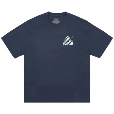 Pre-owned Palace Ripped Tri T-shirt 'navy' | Blue | Men's Size M