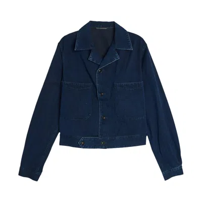 Pre-owned Y's Blouson 'indigo' | Blue | Women's Size 1