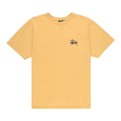 Pre-owned Stussy Basic Pigment Dyed T-shirt 'honey' | Yellow | Men's Size L