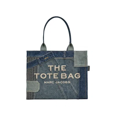 Pre-owned Marc Jacobs Large Deconstructed Denim Tote Bag 'indigo' | Blue | Women's Size Onesize