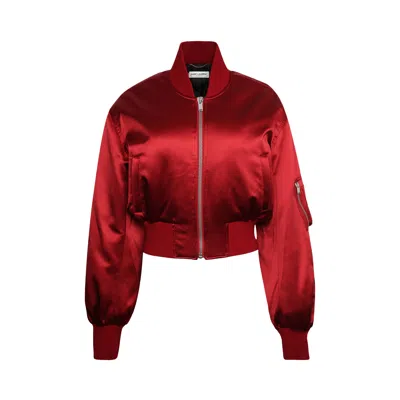 Pre-owned Saint Laurent Bomber Jacket 'framboise' | Red | Women's Size 36