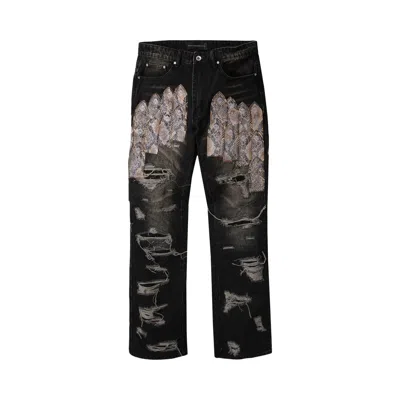 Pre-owned Who Decides War Patched Arch Mocha Denim 'chestnut' | Brown | Men's Size 32