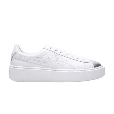 Pre-owned Puma Wmns Basket Platform 'iridescent' | White | Women's Size 8