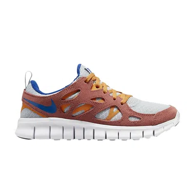 Pre-owned Nike Free Run 2 Gs 'aura University Gold Canyon Rust' | Grey | Kid's Size 5.5 In Gray