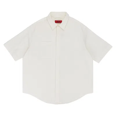 Pre-owned 424 Textured Button Down Shirt 'off White' | Cream | Men's Size Xl