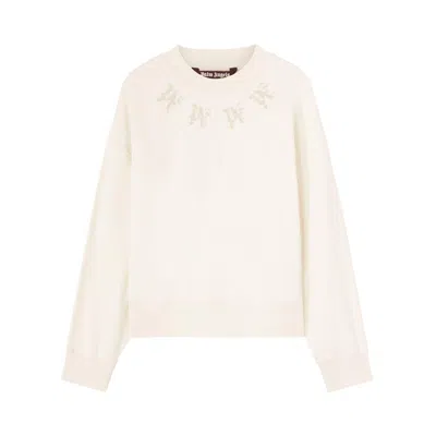 Pre-owned Palm Angels Statement Monogram Sweatshirt 'light Beige' | Tan | Men's Size Xl