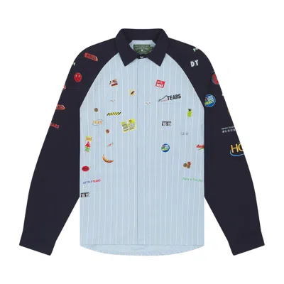 Pre-owned Denim Tears Sweet Corner Delivery Shirt 'blue' | Men's Size Xs